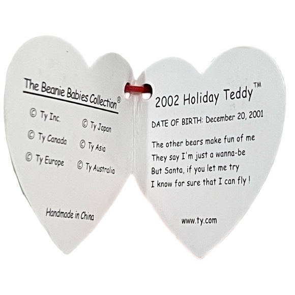 Ty Beanie Baby - 2002 HOLIDAY TEDDY the Bear (8.5 Inch) MWMTs Stuffed Animal Toy - Picture 4 of 6